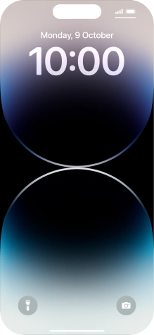 Press and hold anywhere on the lock screen.