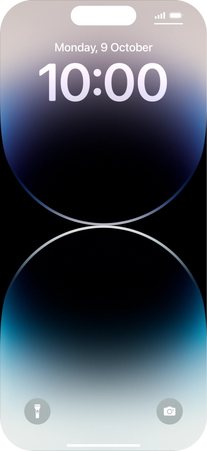 Press and hold anywhere on the lock screen.