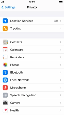 Press Location Services.
