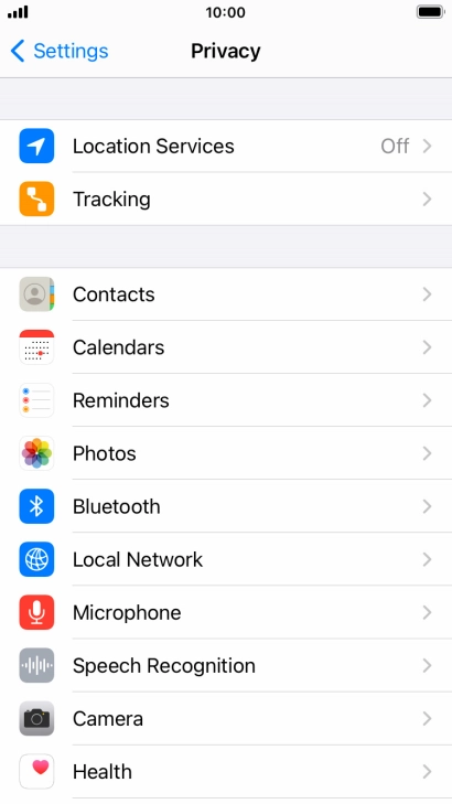 Press Location Services.