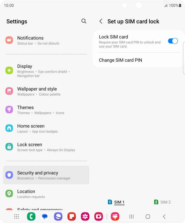 Press the indicator next to 