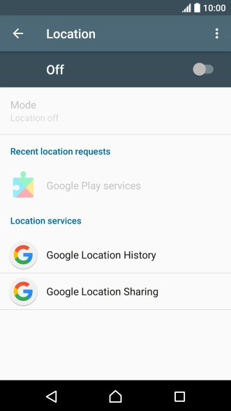 Press the indicator to turn the function on or off.