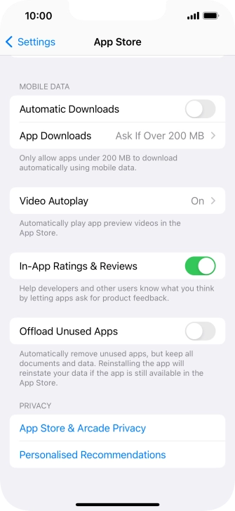 Press the indicator next to 