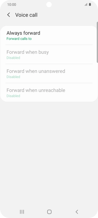 Press the required divert type.