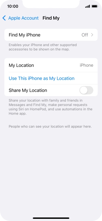 Press Find My iPhone.