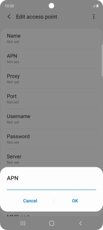 Key in live.vodafone.com and press OK.