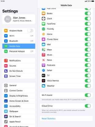 Press the indicator next to 