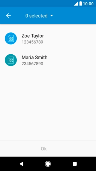 Press the drop down list.
