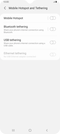 Press Mobile Hotspot.