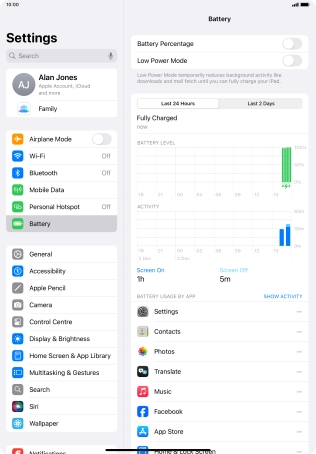 Press the indicator next to 