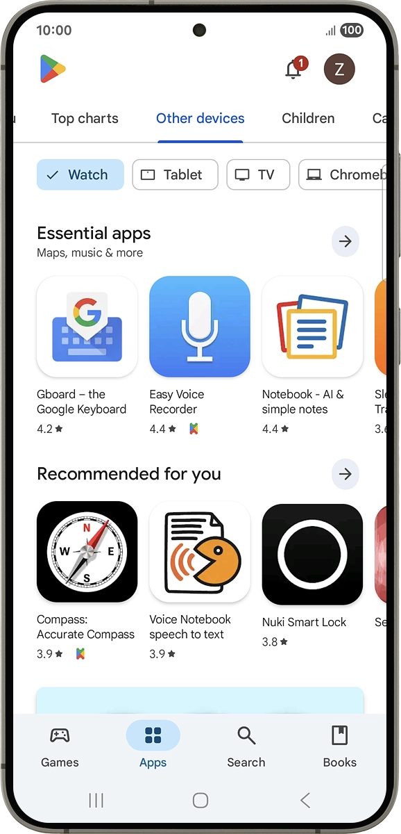 On your phone: Press Search.