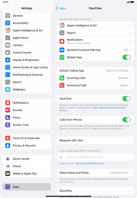 Press the indicator next to 