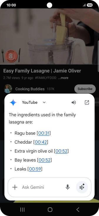 The answer from Gemini to your question is displayed.