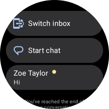 Press the required text message to read it.