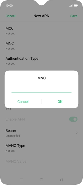 Key in 03 and press OK.