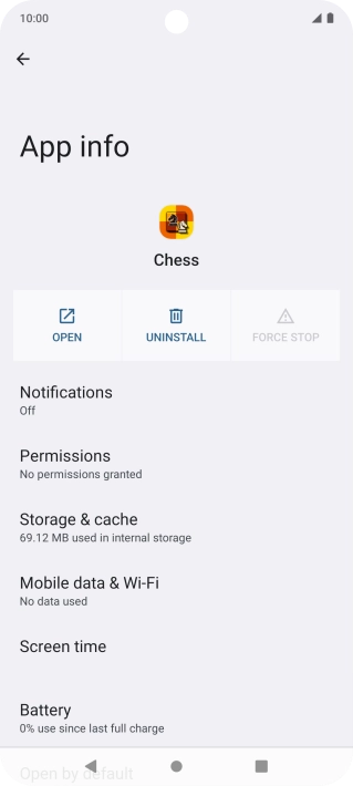 Press Storage & cache.