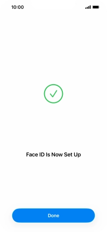 Press Done. If you haven't previously selected a phone lock code, key in a code of your own choice twice.