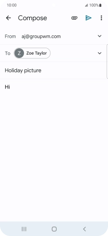 Press the attachment icon.