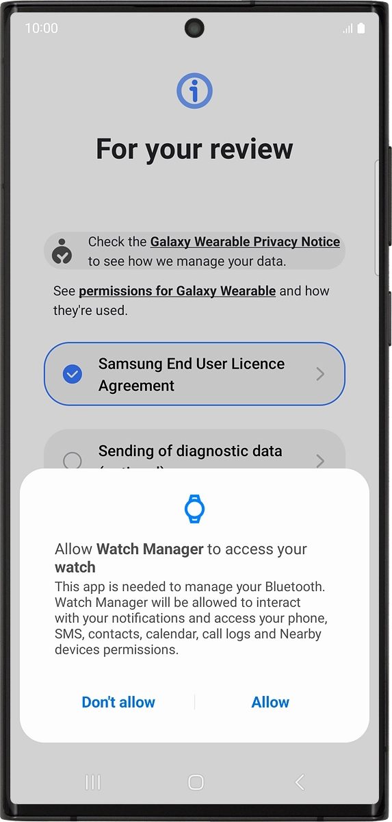 On your phone: Press Allow.
