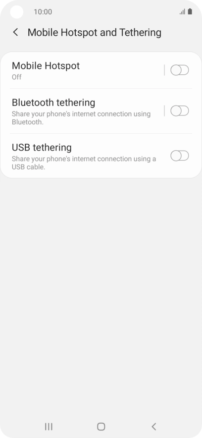 Press Mobile Hotspot.