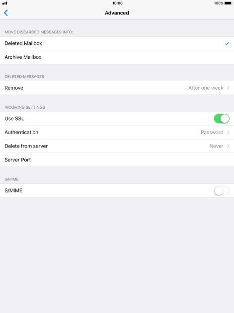 Press the indicator next to 
