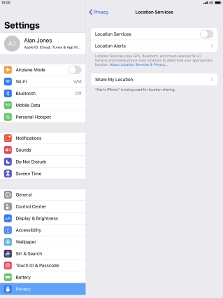 Press the indicator next to 