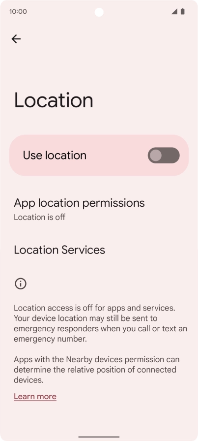 Press the indicator next to 