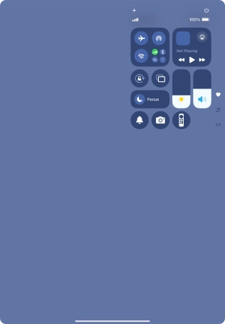 Press the flight mode icon to turn the function on or off.