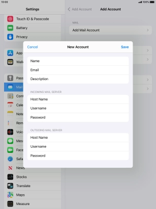 Press Save. Your email account has now been set up. To select more settings for incoming and outgoing server, proceed with the following steps.