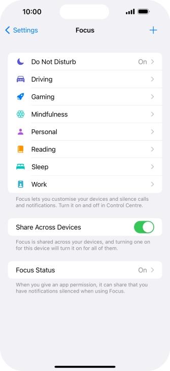 Press Do Not Disturb.