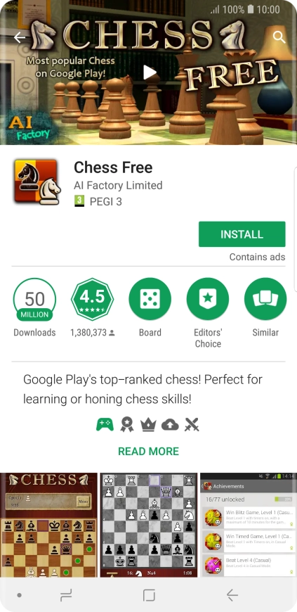 Press INSTALL and follow the instructions on the screen to install the app.