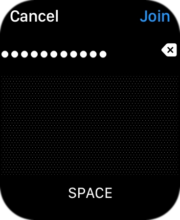Key in the password for the Wi-Fi network and press Join.