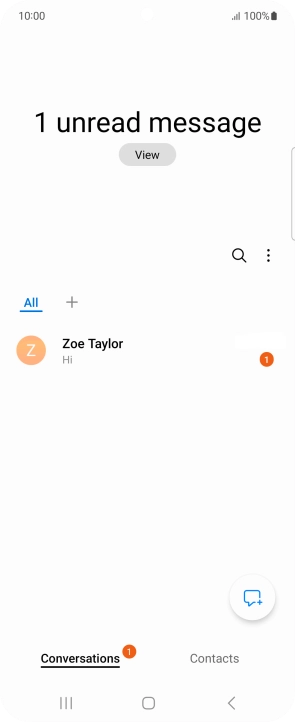 Press the menu icon.