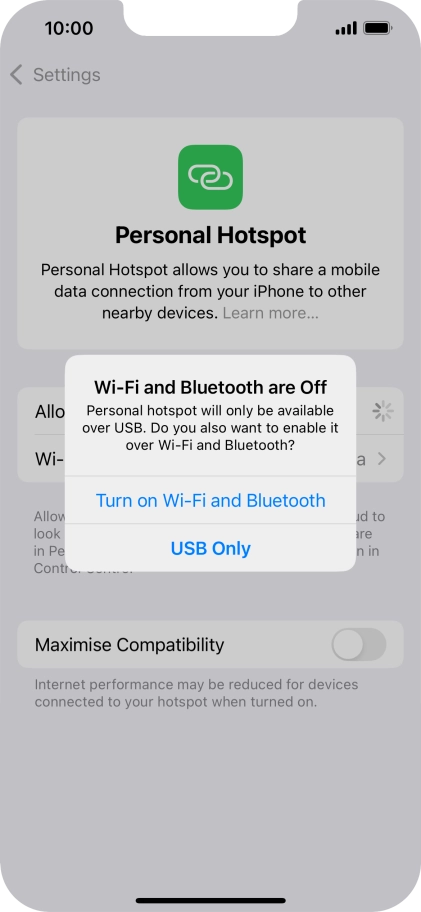 If Wi-Fi is turned off, press Turn on Wi-Fi and Bluetooth.