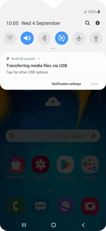 Press Tap for other USB options..