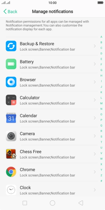 Press the required app.