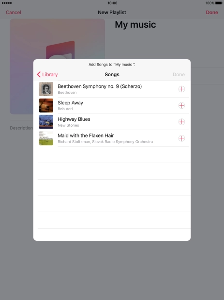 Go to the required category and press the required audio file.