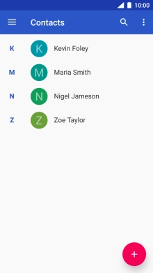 Press the required contact.