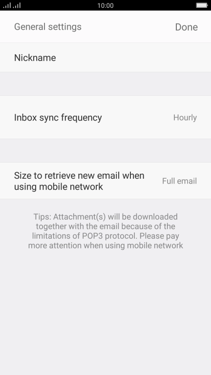 Press the field next to 