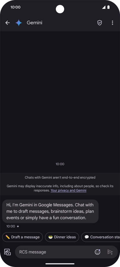 Press the text input field.