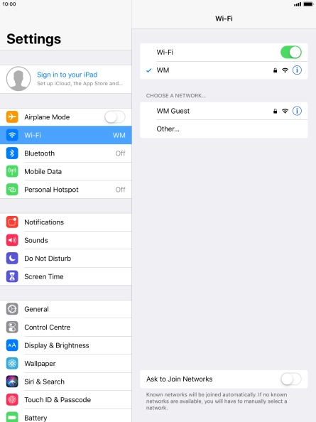 Press the Home key to return to the home screen.