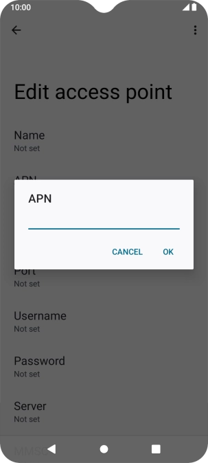 Key in live.vodafone.com and press OK.