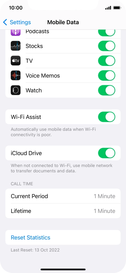Press the indicator next to 
