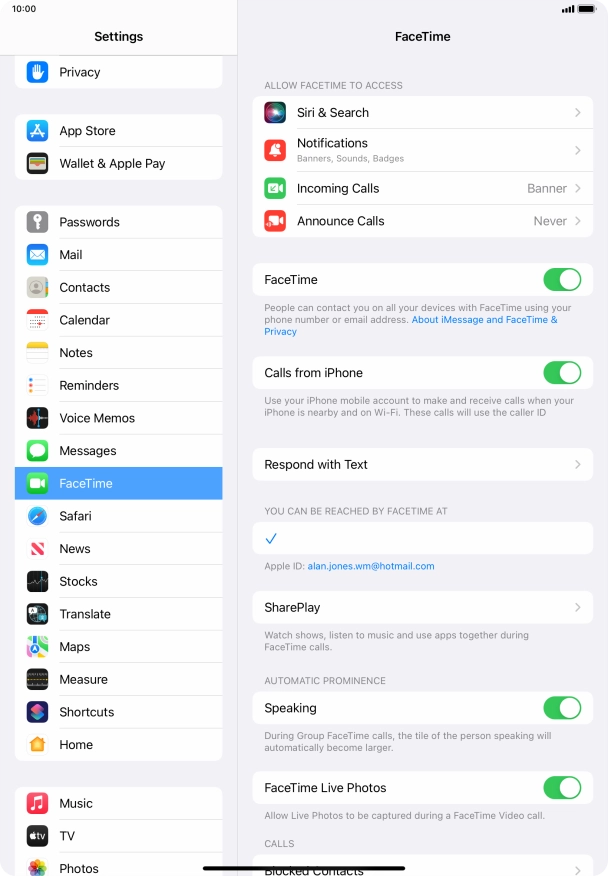 Press the indicator next to 