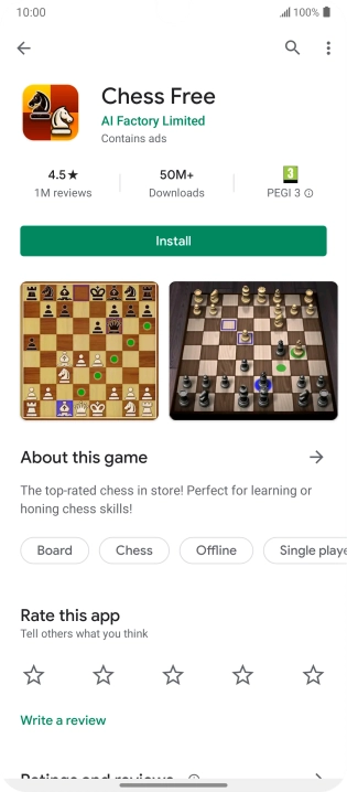 Press Install and follow the instructions on the screen to install the app.