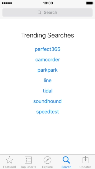 Press Search and key in the name or subject of the required app.