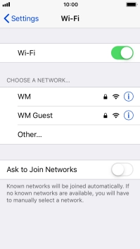Press the required Wi-Fi network and key in the password for the Wi-Fi network.