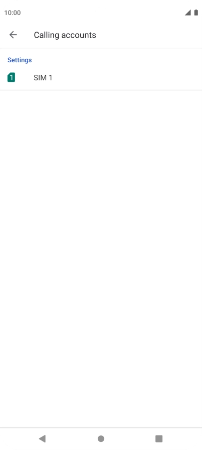 Press the name of the SIM.