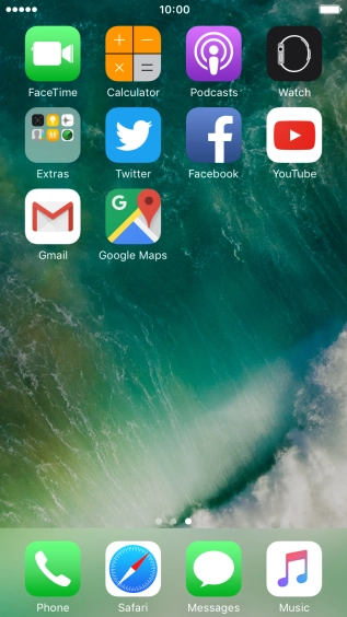 Press and hold the required app until the icons start to jiggle.