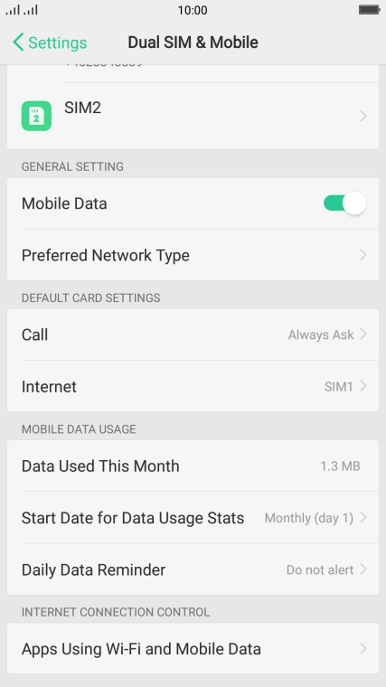 Press Apps Using Wi-Fi and Mobile Data.